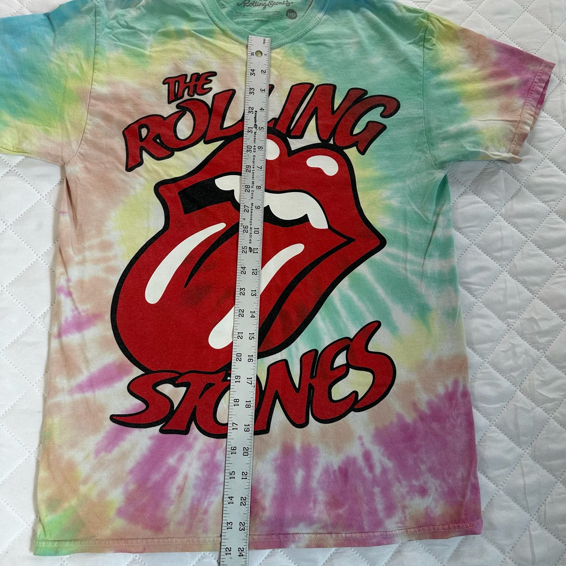 The Rolling Stones Tie Dye Graphic T-Shirt Medium 5