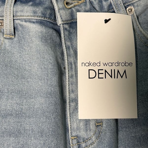Naked Wardrobe Denim Light Wash Straight Leg Jeans Size 26