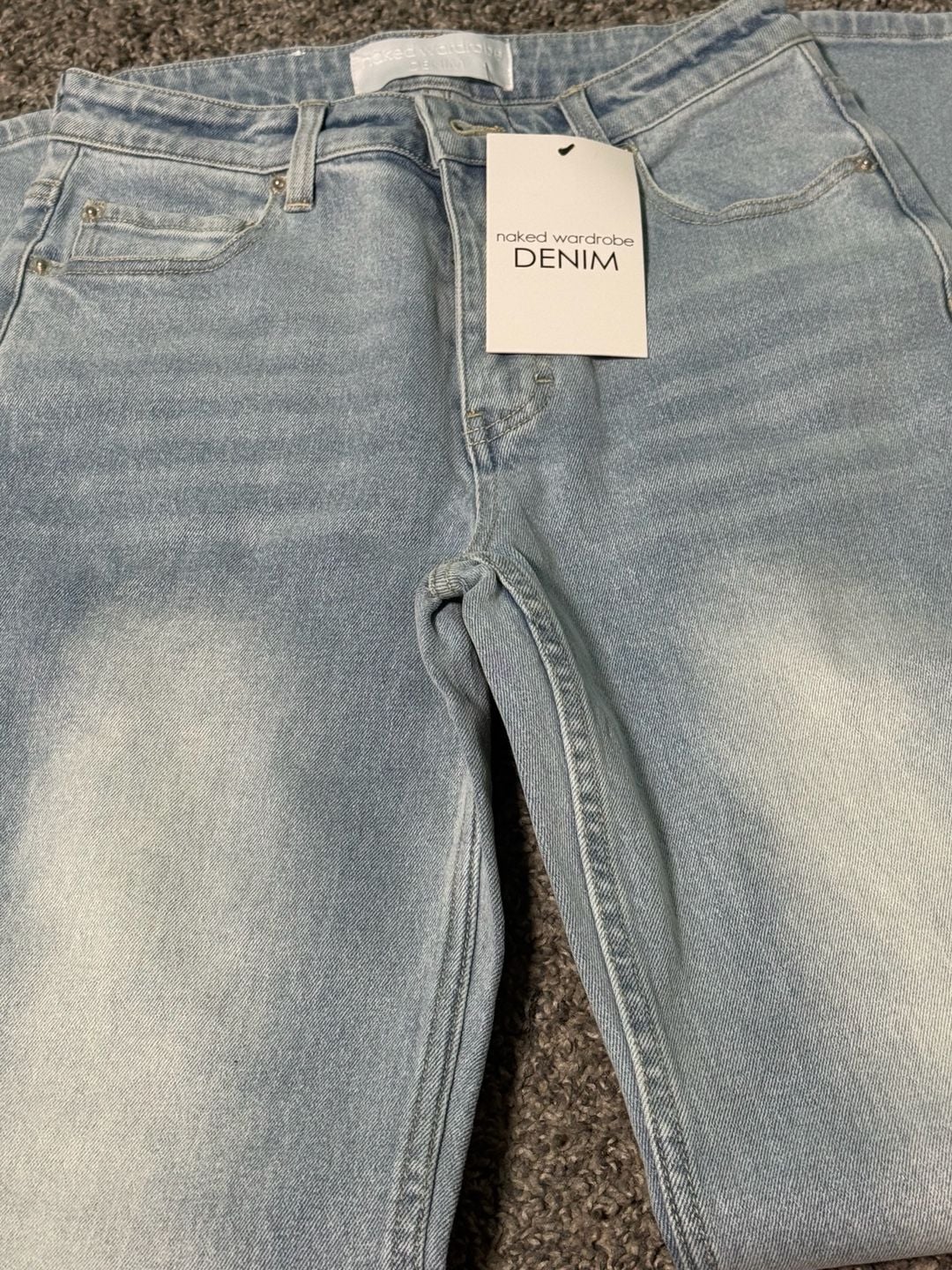 Naked Wardrobe Denim Light Wash Straight Leg Jeans Size 26 7