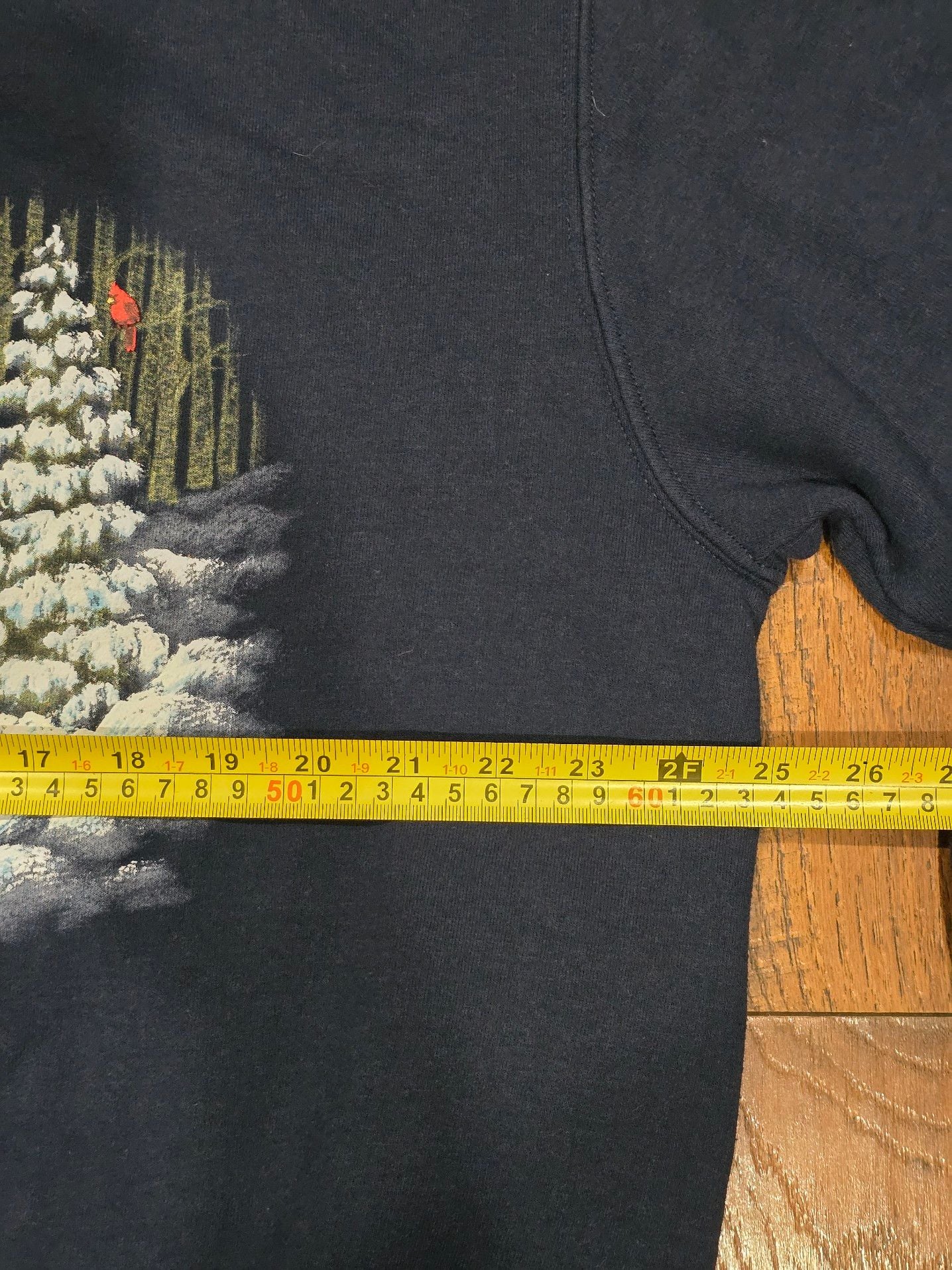 Day Breeze Vintage Winter Forest Cardinals Graphic Sweatshirt Navy Blue Size 1X 6