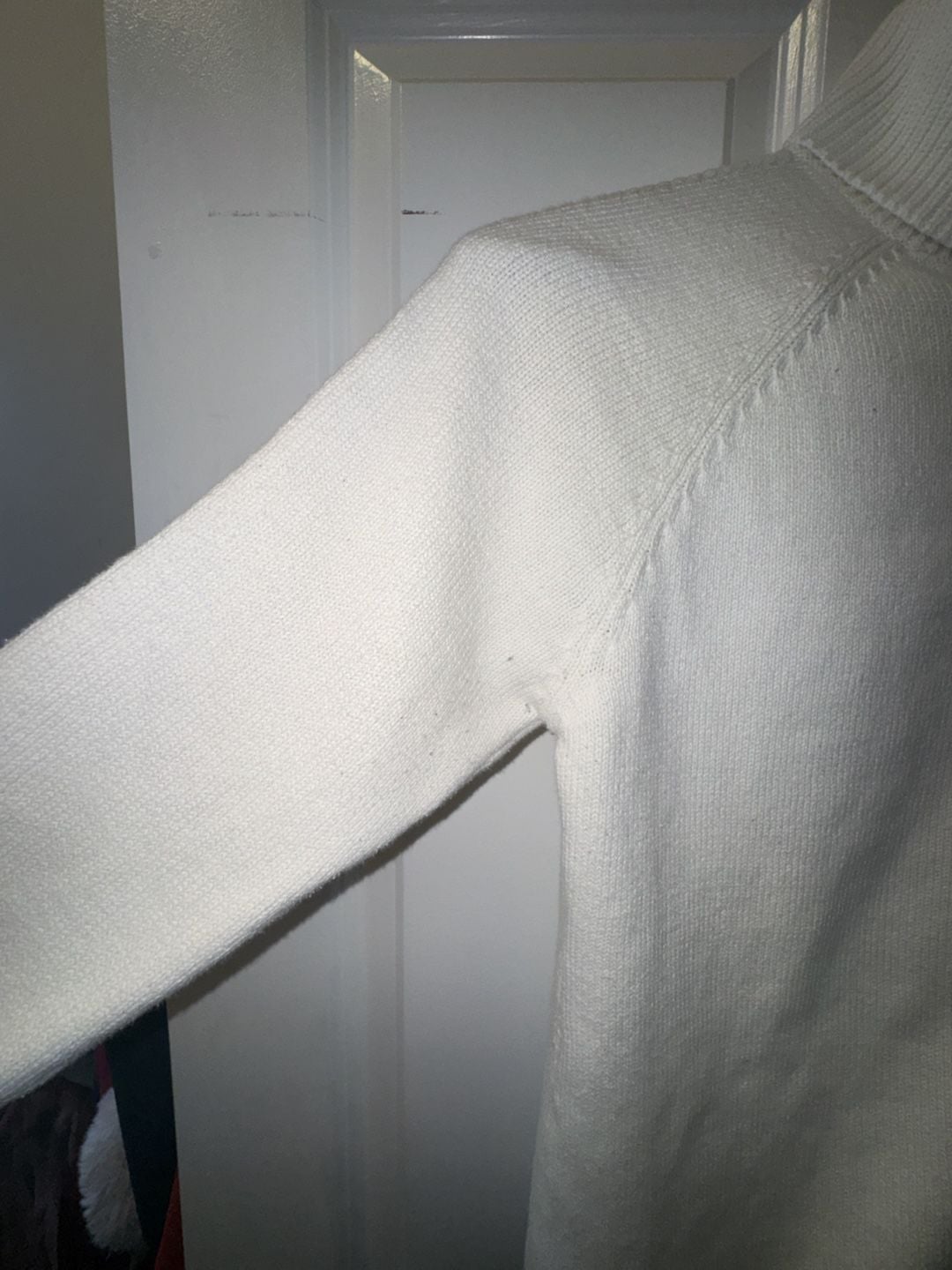 Nautica Women's White Cotton Raglan Sleeve Turtleneck Sweater 8