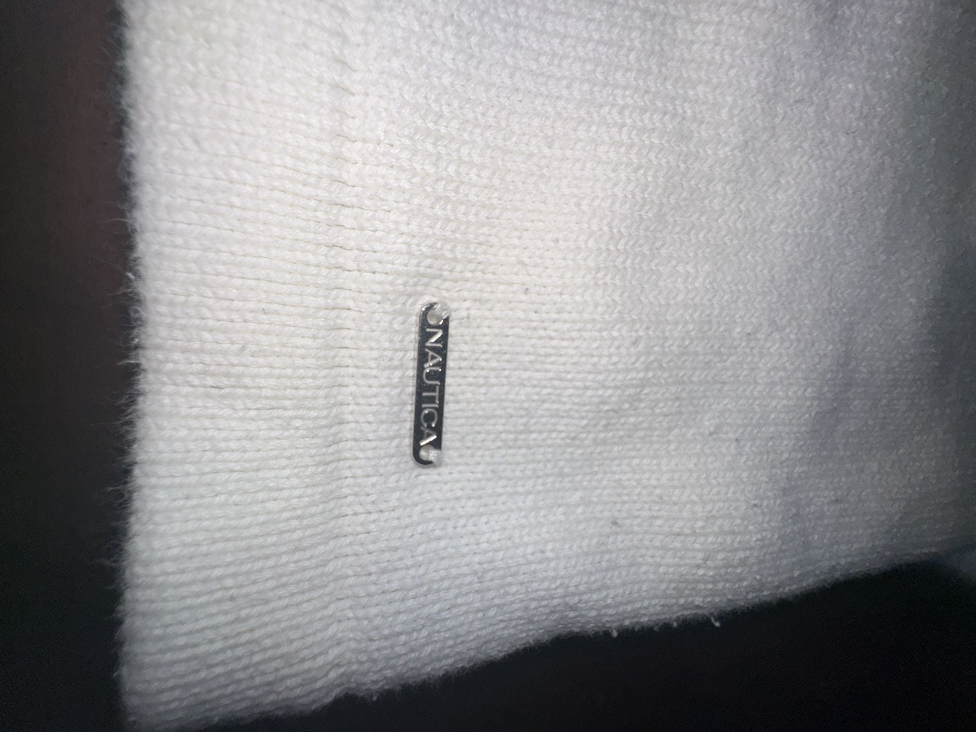 Nautica Women's White Cotton Raglan Sleeve Turtleneck Sweater 20