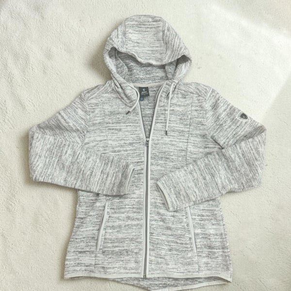 KUHL Alaska Hoodie Sweatshirt Jacket Full Zip Ascendyr Gray Ash Women’s Fleece Sz S