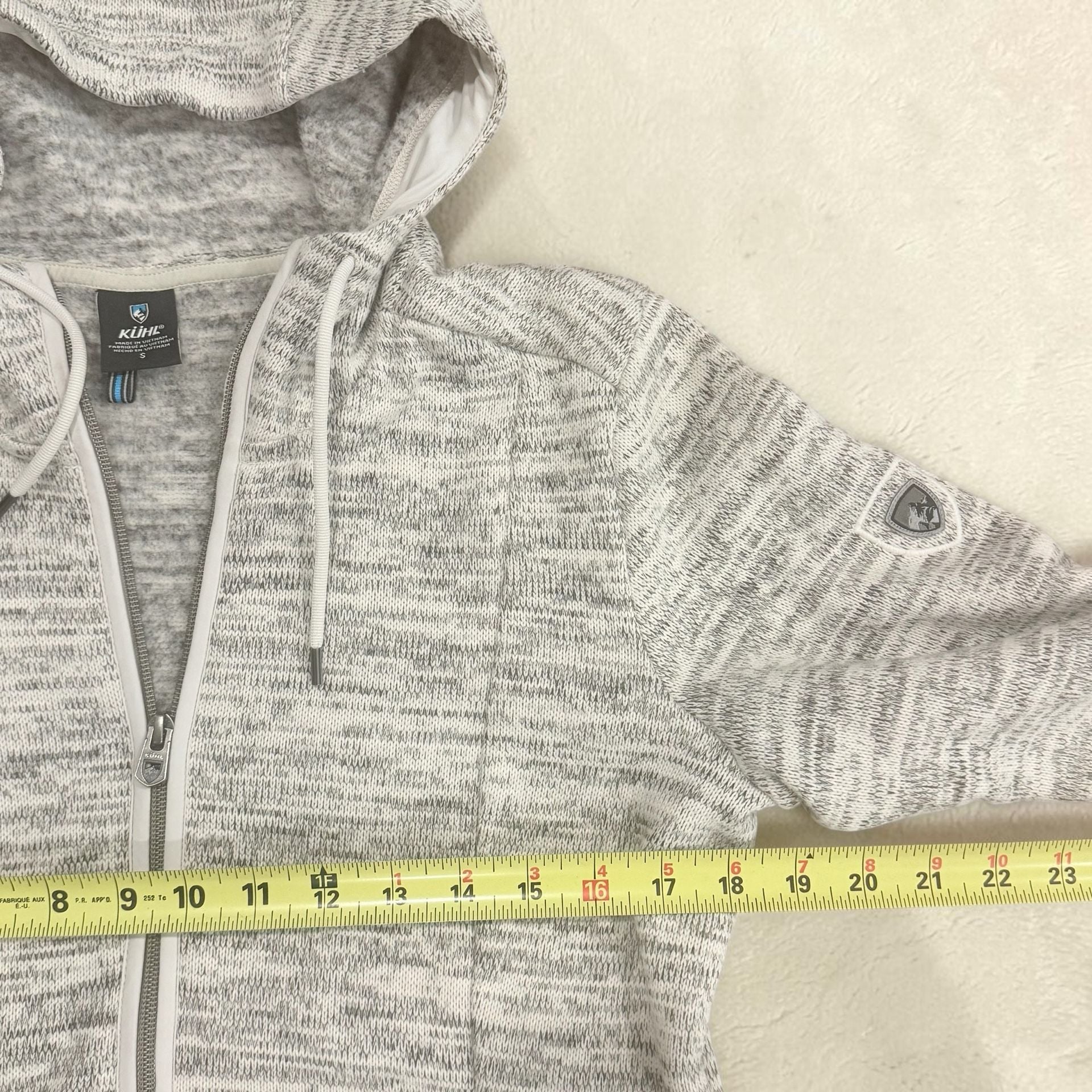 KUHL Alaska Hoodie Sweatshirt Jacket Full Zip Ascendyr Gray Ash Women’s Fleece Sz S  8