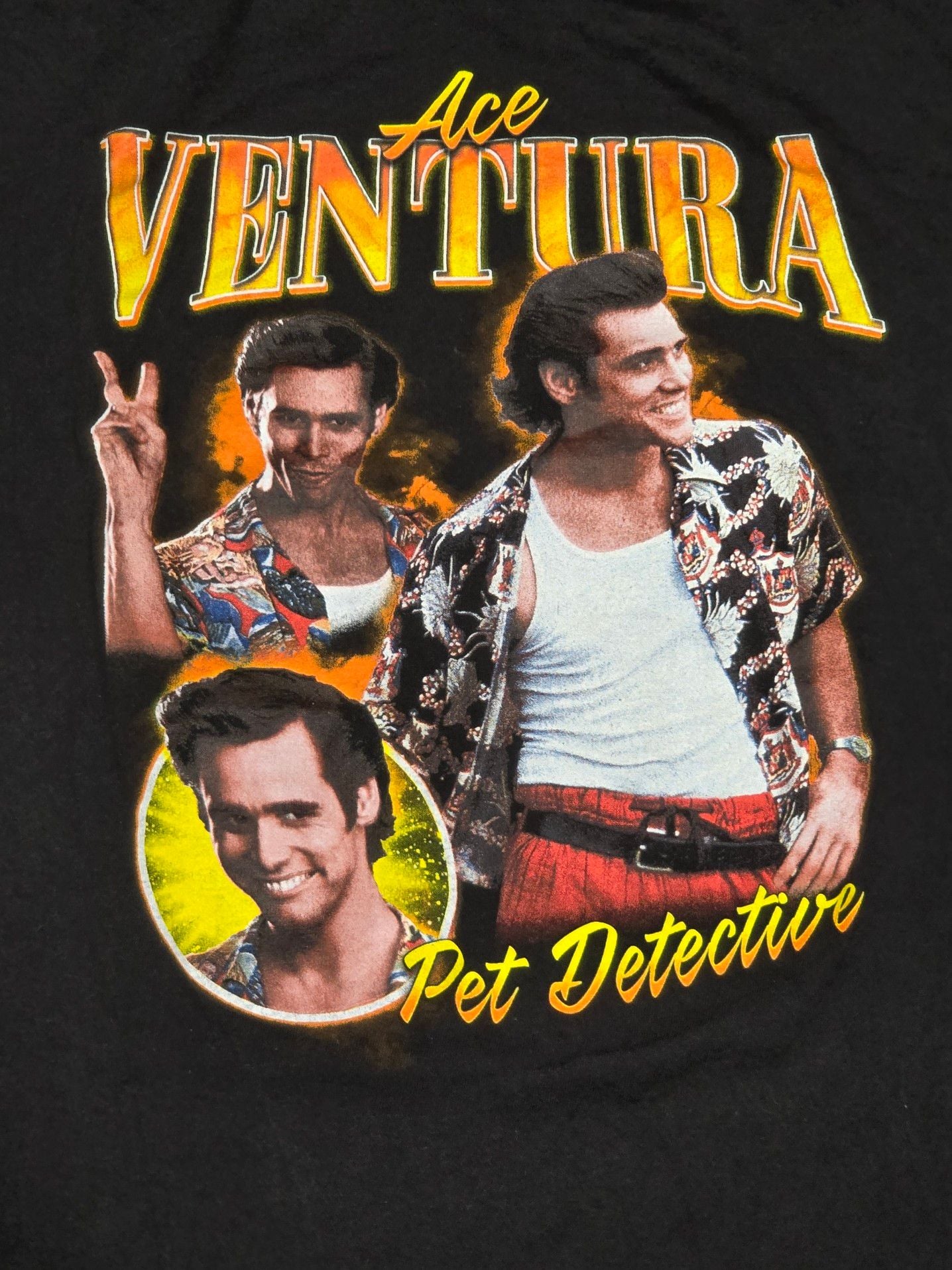 Ace Ventura Pet Detective Jim Carrey Movie Graphic T-Shirt Black XXL 3