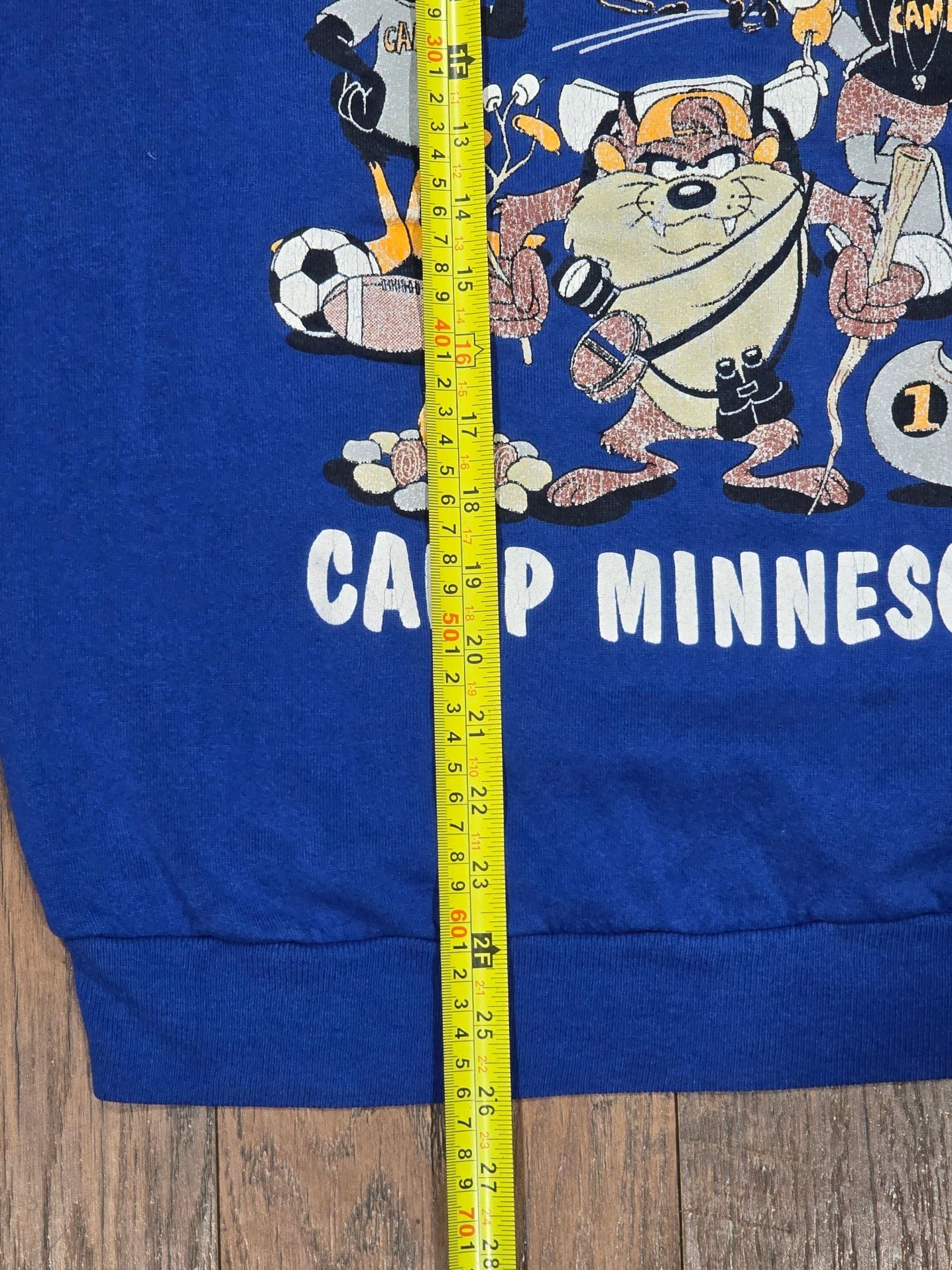 Vintage 1994 Looney Tunes Characters Cartoon Animation Crewneck Sweatshirt Jumper Navy Blue Size Large Made in USA - , 5