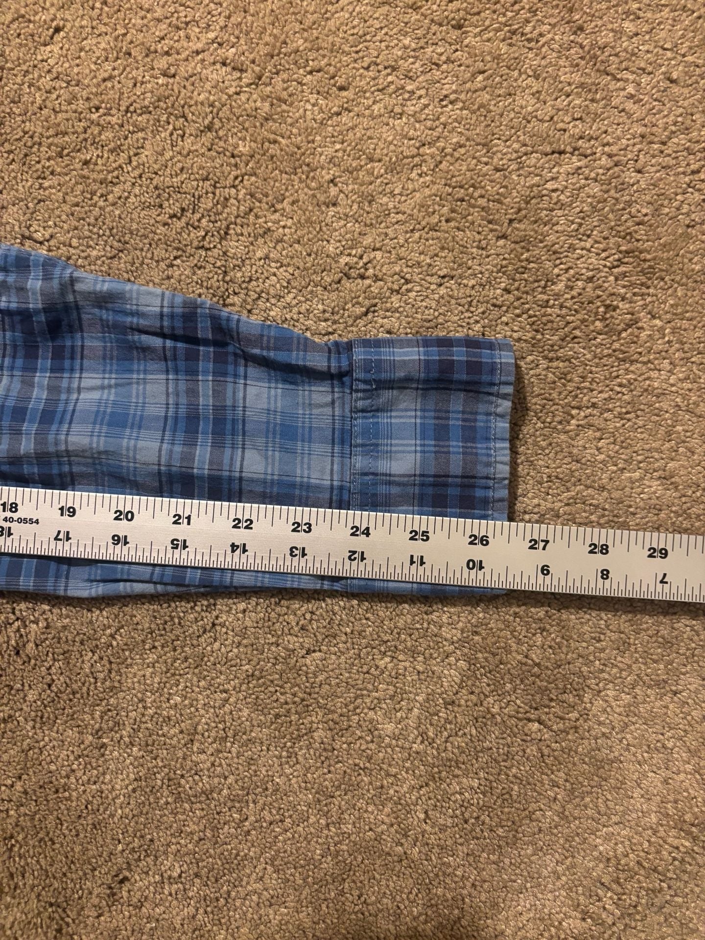 Lucky Brand Men's Saturday Stretch Plaid Long Sleeve Button-Down Shirt Blue XXL 6