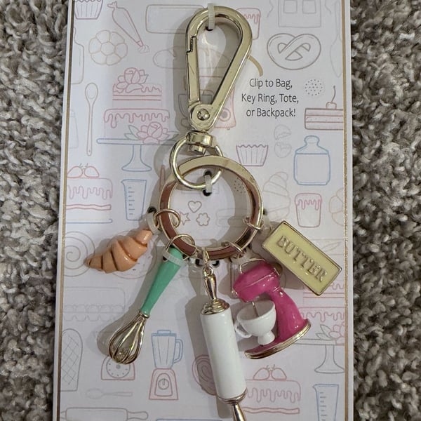 True to Form Baking Theme Handbag Charm Keychain