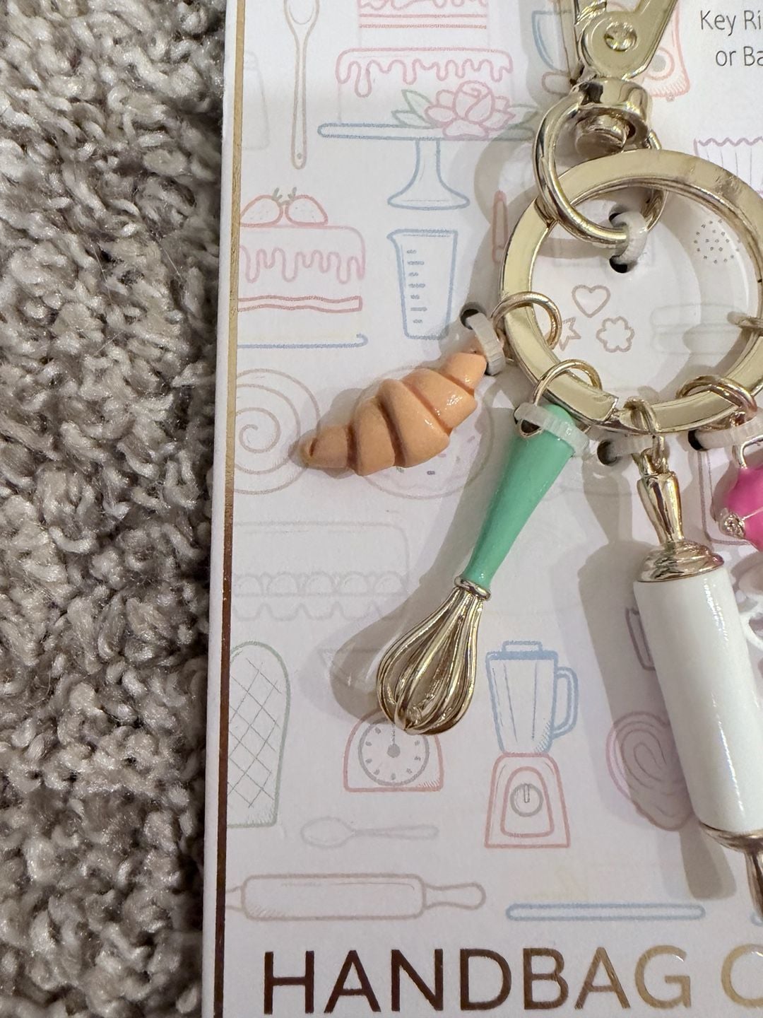 True to Form Baking Theme Handbag Charm Keychain 3