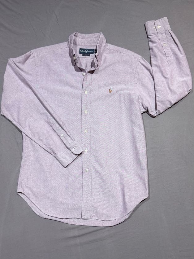 Ralph Lauren Classic Fit Button Down Long Sleeve Oxford Shirt Purple 2