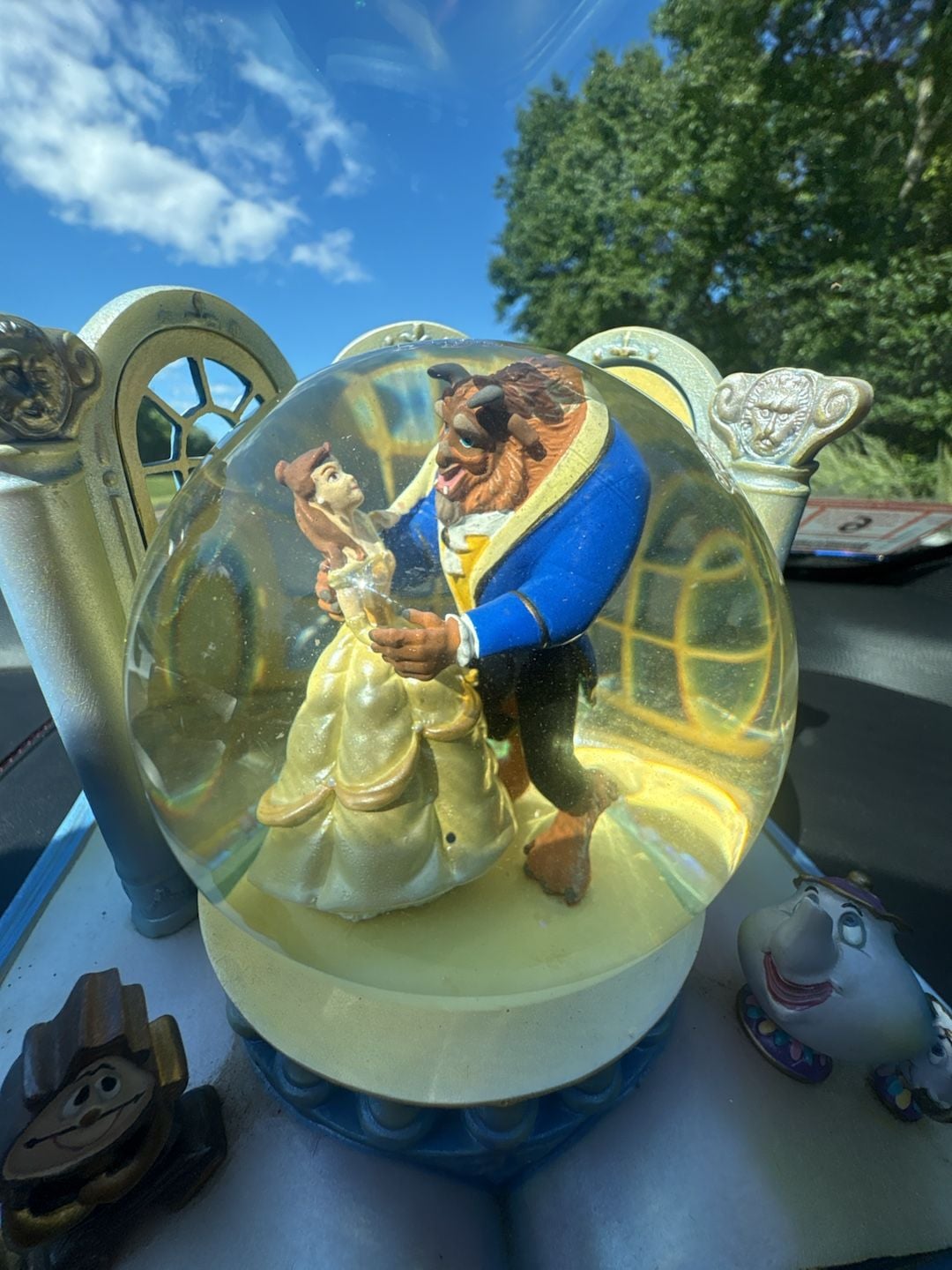 Disney Beauty and the Beast Snow Globe Book Ends Pair Set 5