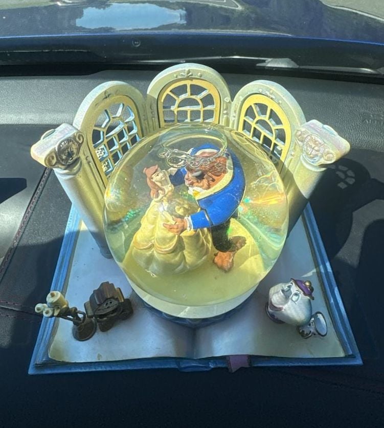 Disney Beauty and the Beast Snow Globe Book Ends Pair Set 6