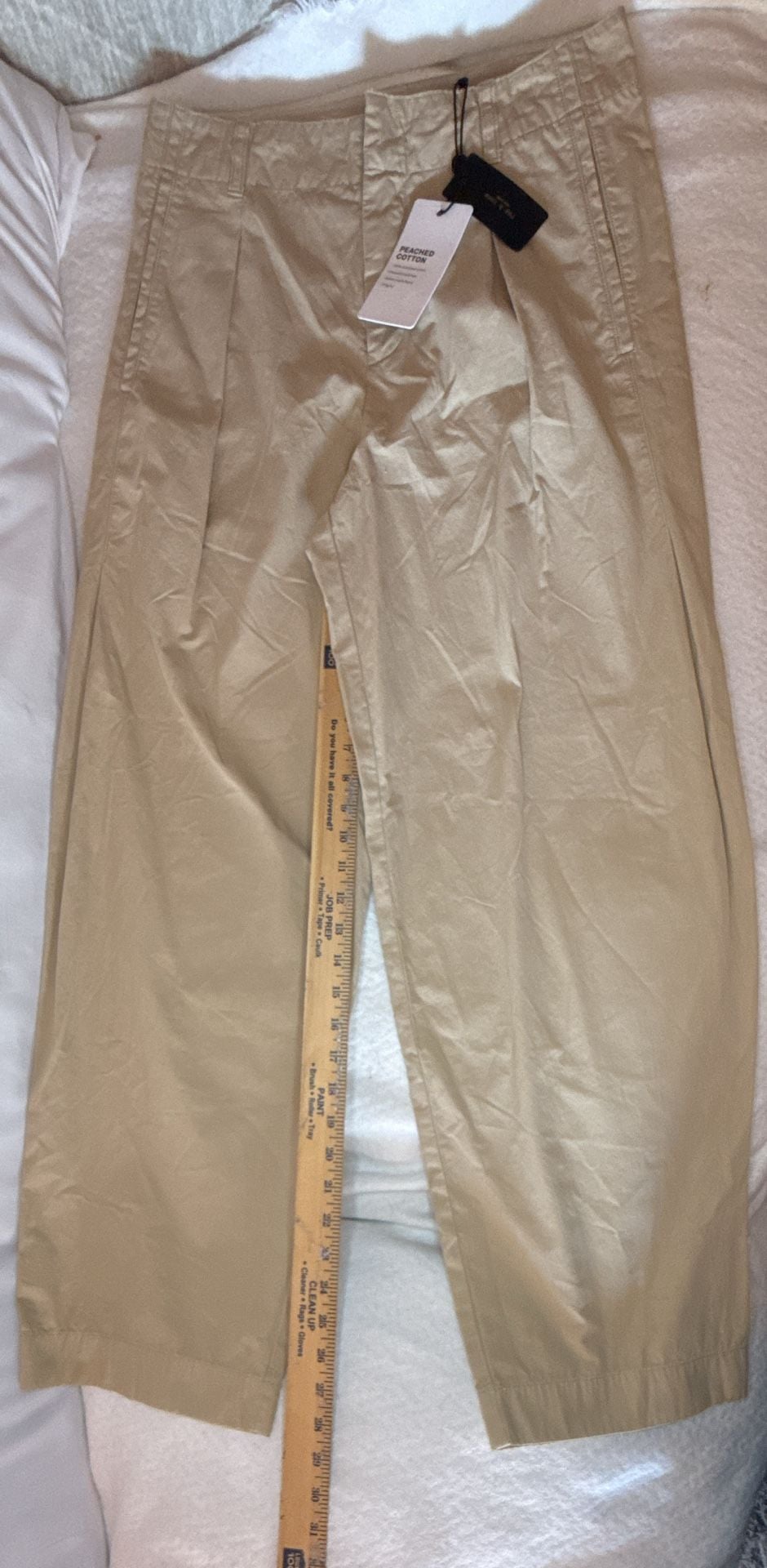 NWT Rag & Bone Donovan Pants Size 6 Khaki Peached Cotton Wide Leg $398 2