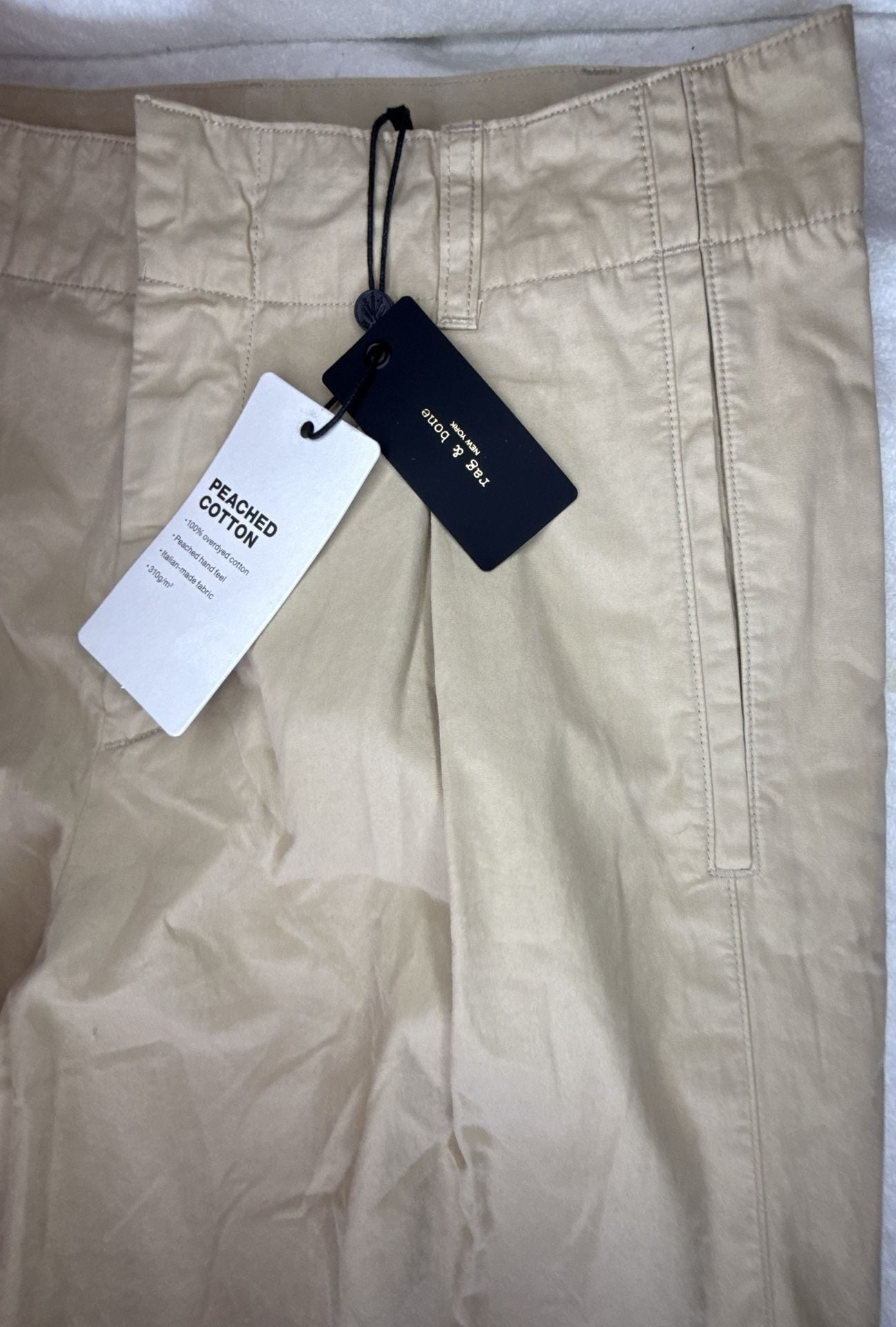 NWT Rag & Bone Donovan Pants Size 6 Khaki Peached Cotton Wide Leg $398 4