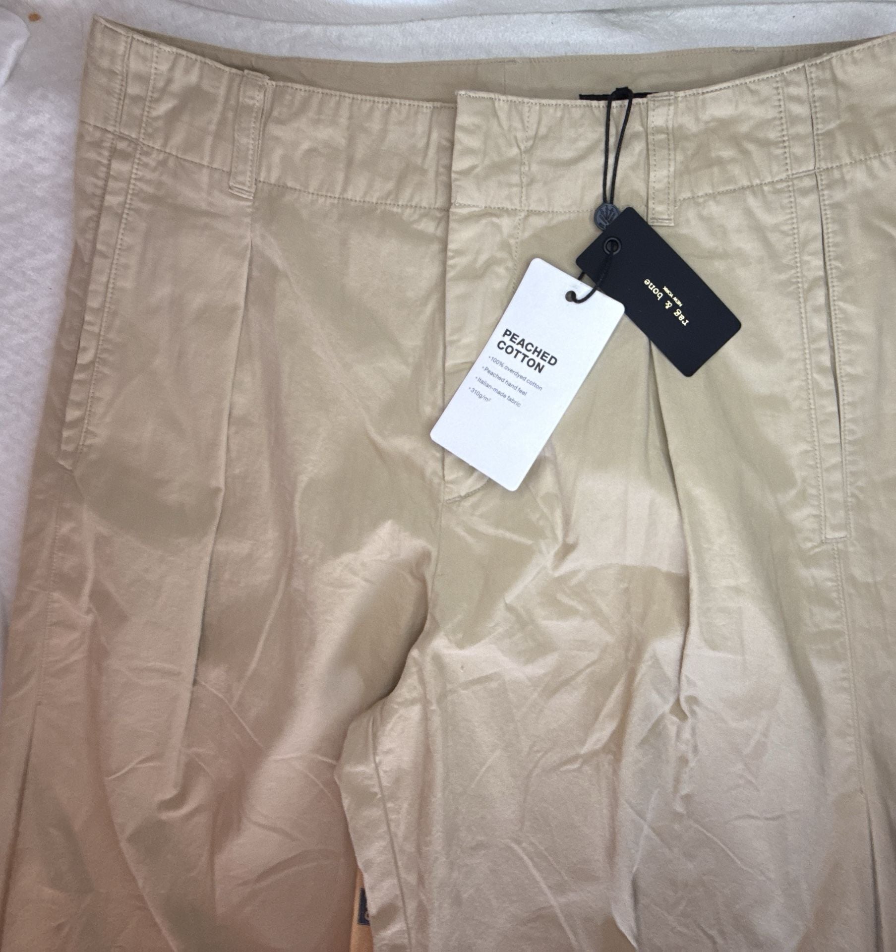 NWT Rag & Bone Donovan Pants Size 6 Khaki Peached Cotton Wide Leg $398 5