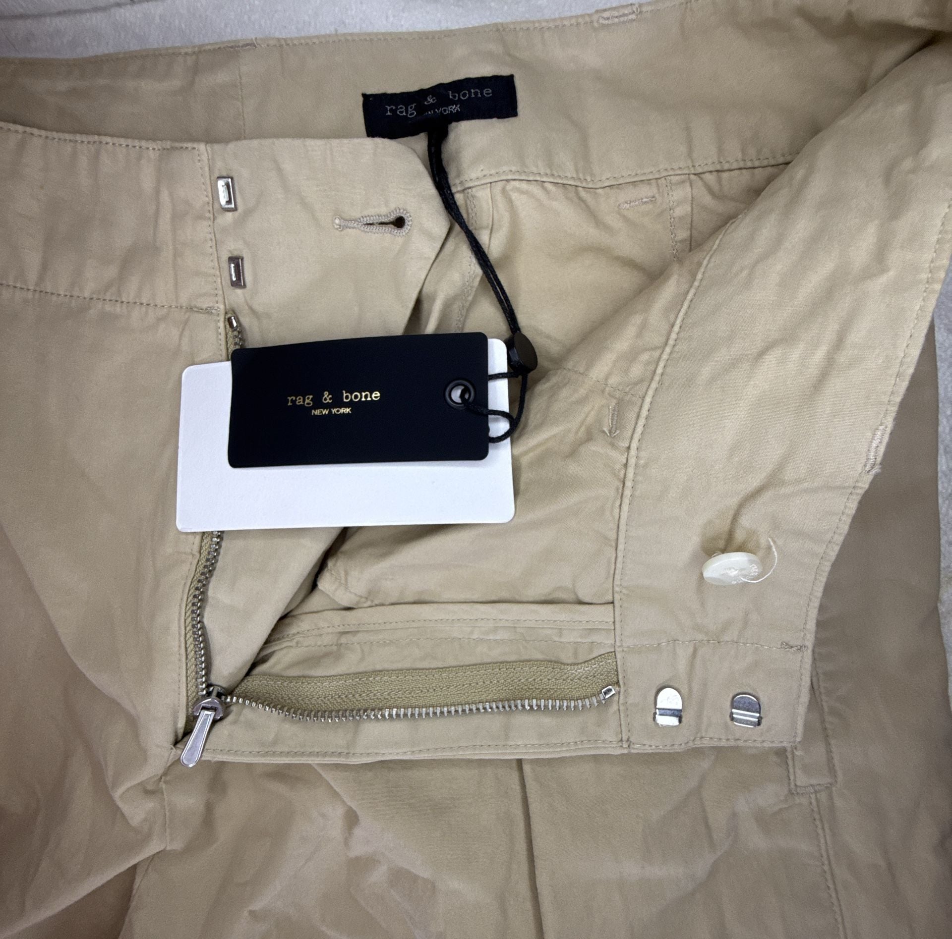 NWT Rag & Bone Donovan Pants Size 6 Khaki Peached Cotton Wide Leg $398 7