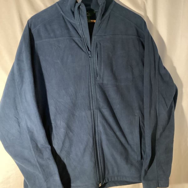Woolrich Men's Blue Full Zip Fleece Jacket Size L