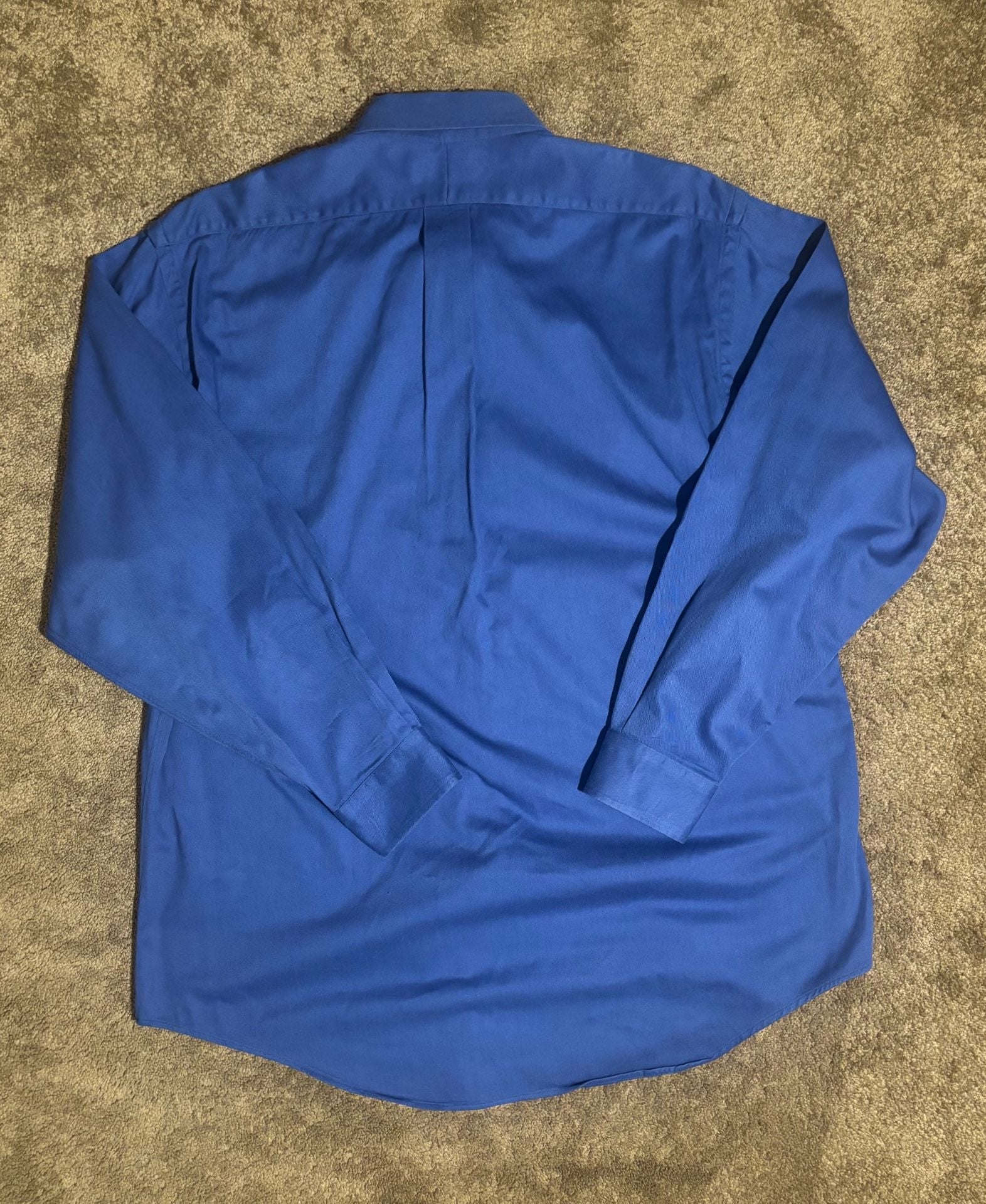 Vintage 90s Ralph Lauren Blaire Shirt Mens L Blue Cotton Button Down Red Pony 8