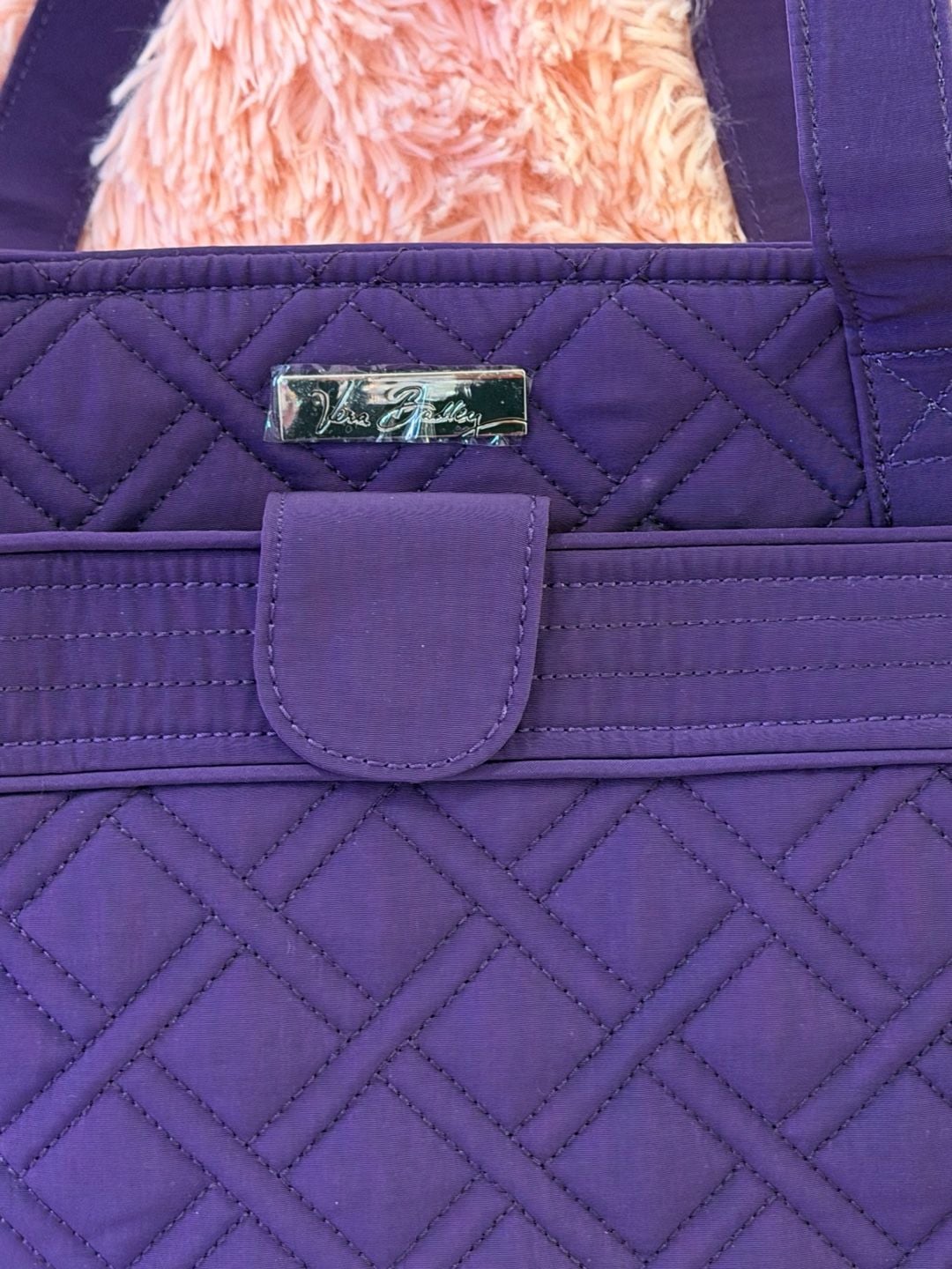 Vera Bradley Purple Quilted Microfiber Baby Bag Diaper Bag 3