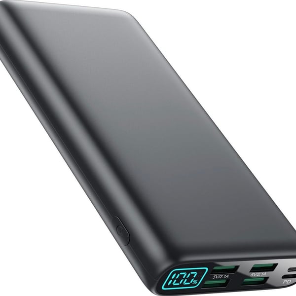 Portable Charger 38800mAh, LCD Display Power Bank, 4 USB Outputs