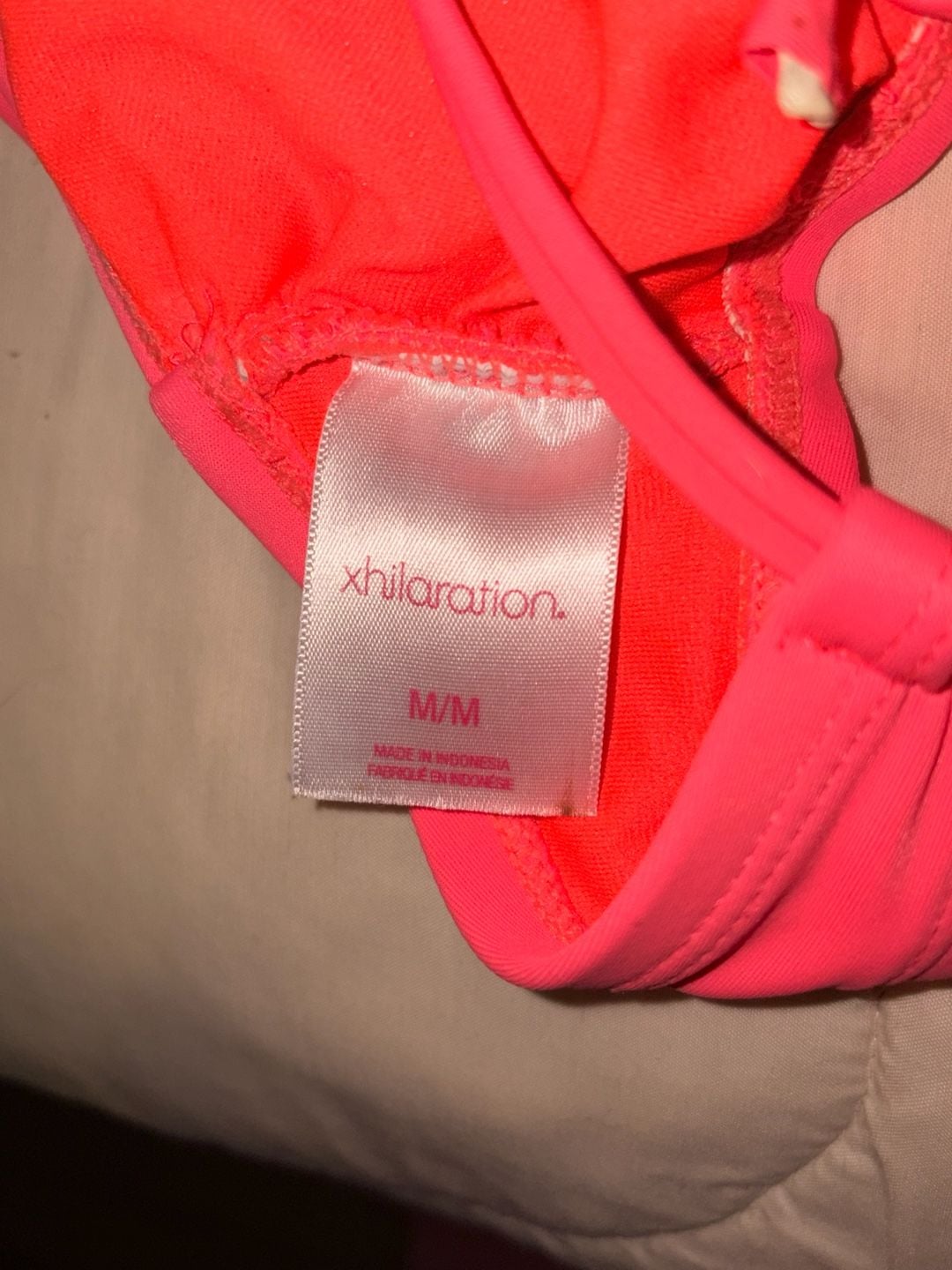 Xhilaration Neon Orange Ruffle Flounce Bikini and multi-strap Swimsuit medium 5