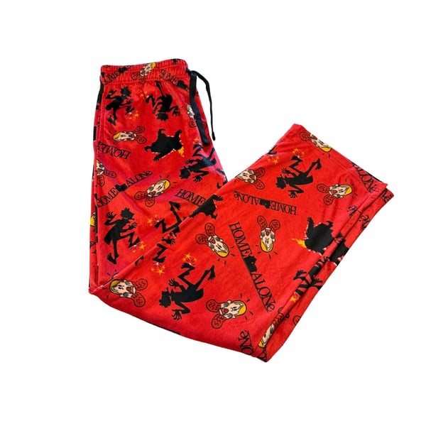 Home Alone Wet Bandits Fleece Lounge Pajama Pants Red Size S