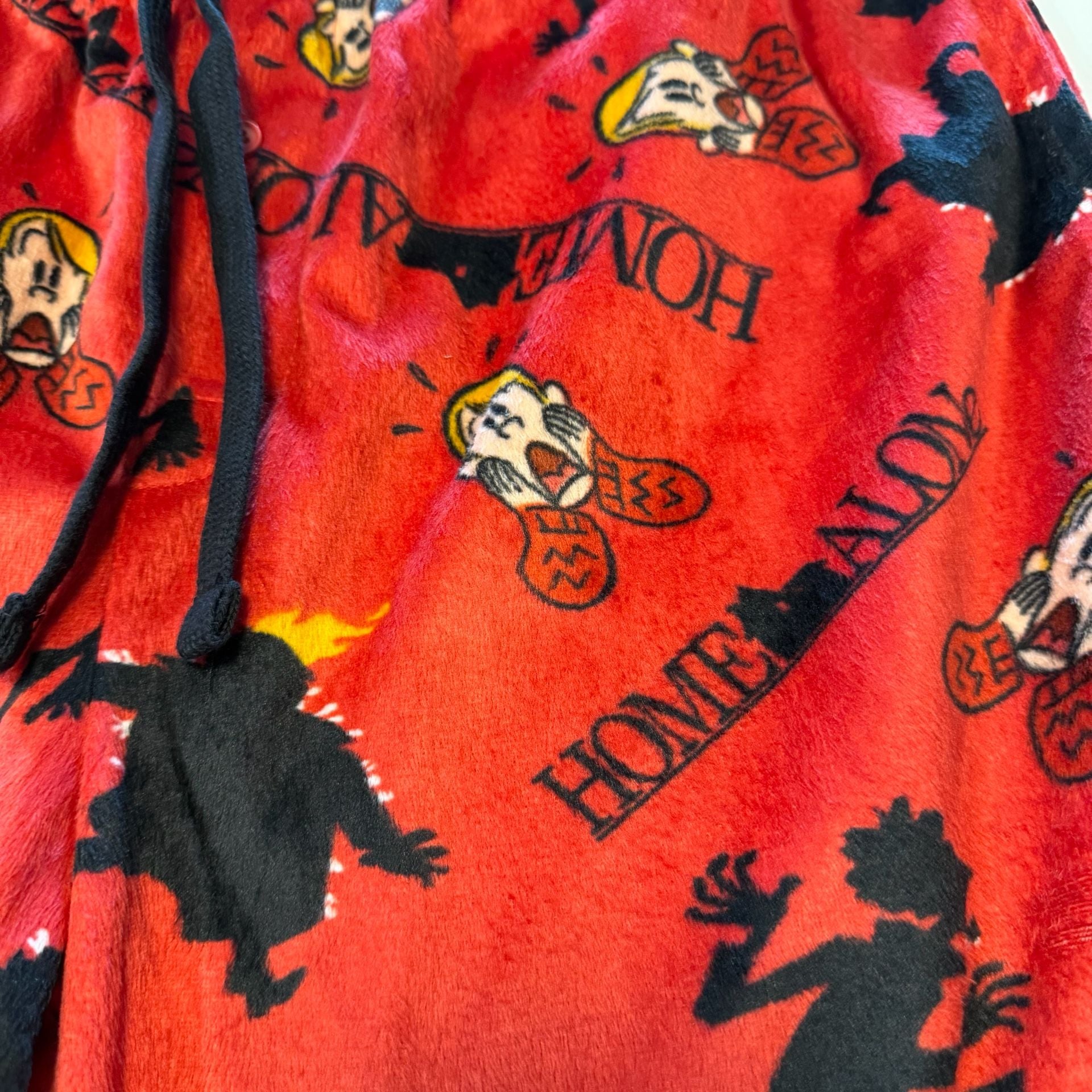 Home Alone Wet Bandits Fleece Lounge Pajama Pants Red Size S 5