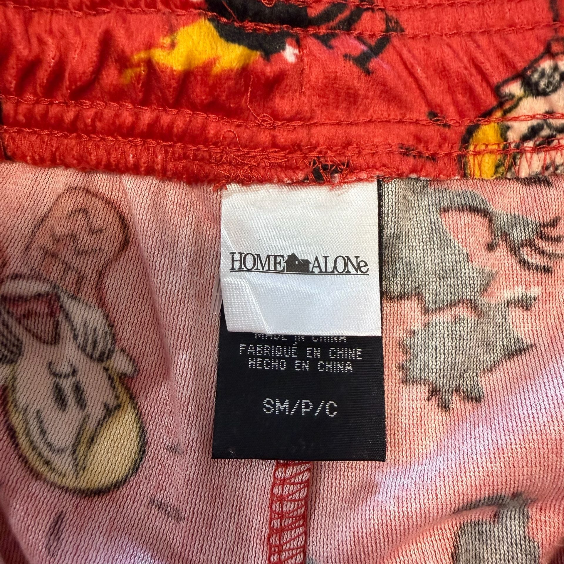 Home Alone Wet Bandits Fleece Lounge Pajama Pants Red Size S 6