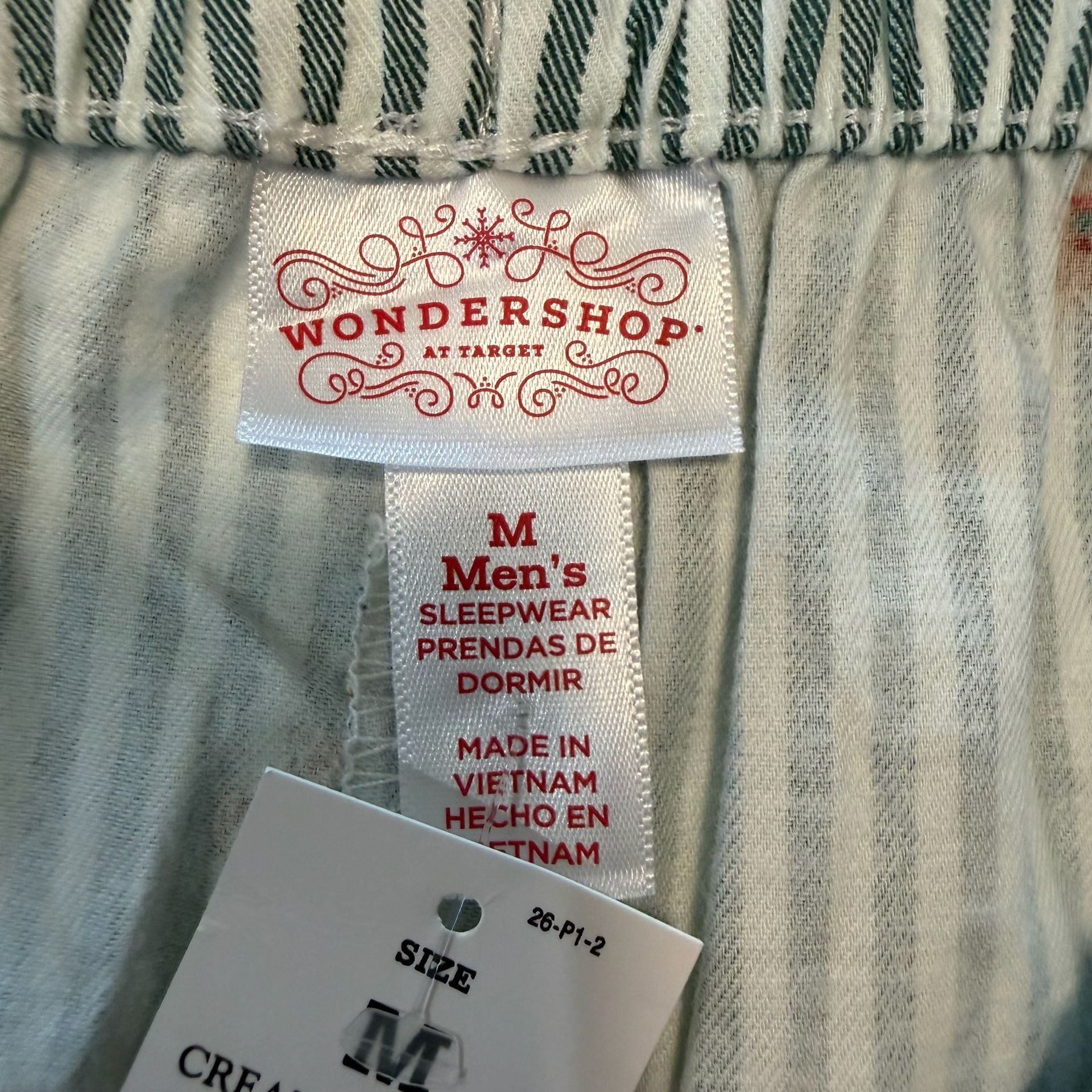 Wondershop Men's Gingerbread Man Striped Pajama Pants Size M 5