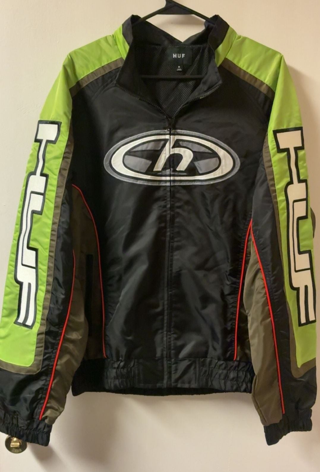 HUF Moto Jacket Black Green 2