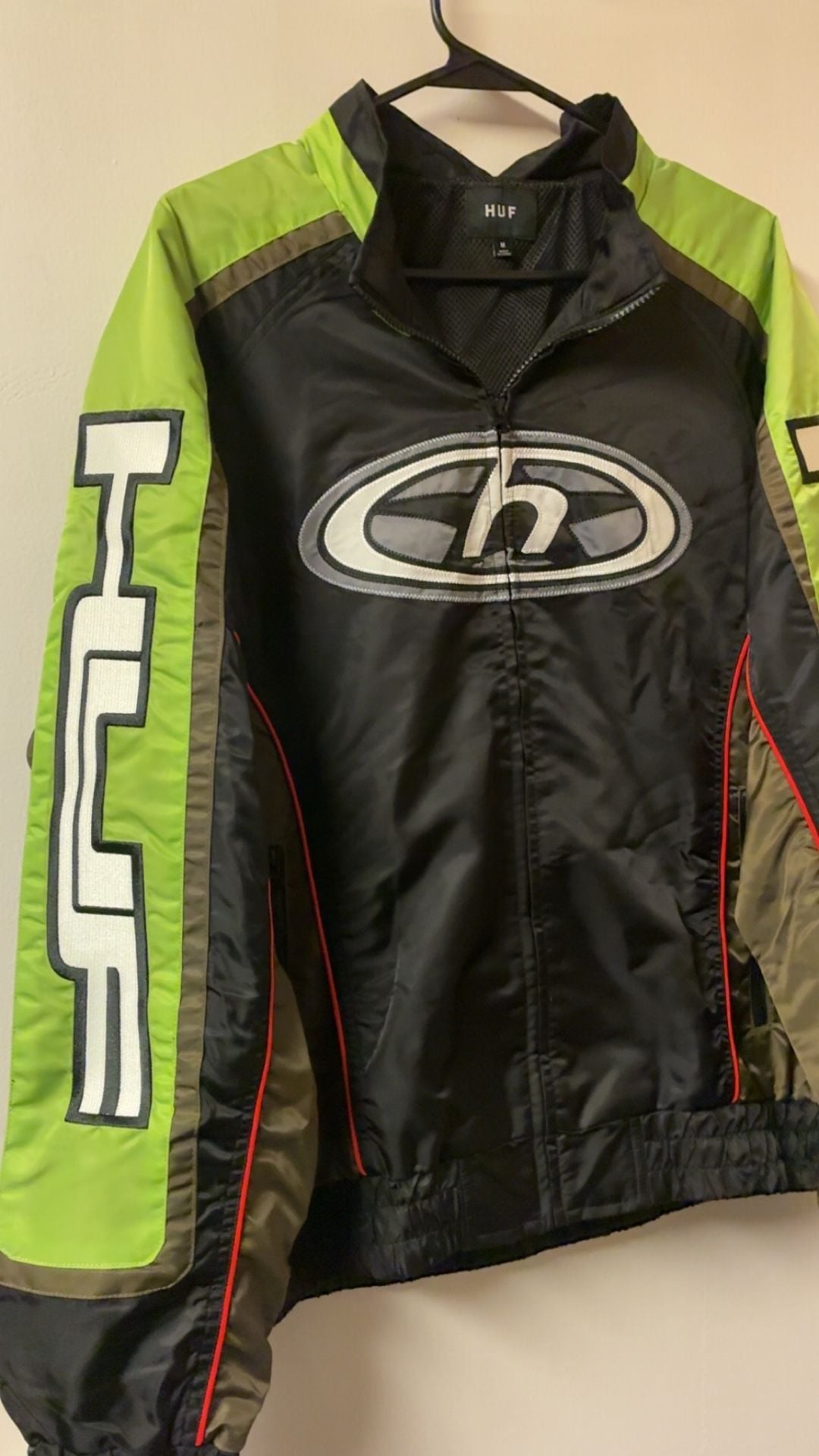 HUF Moto Jacket Black Green 3