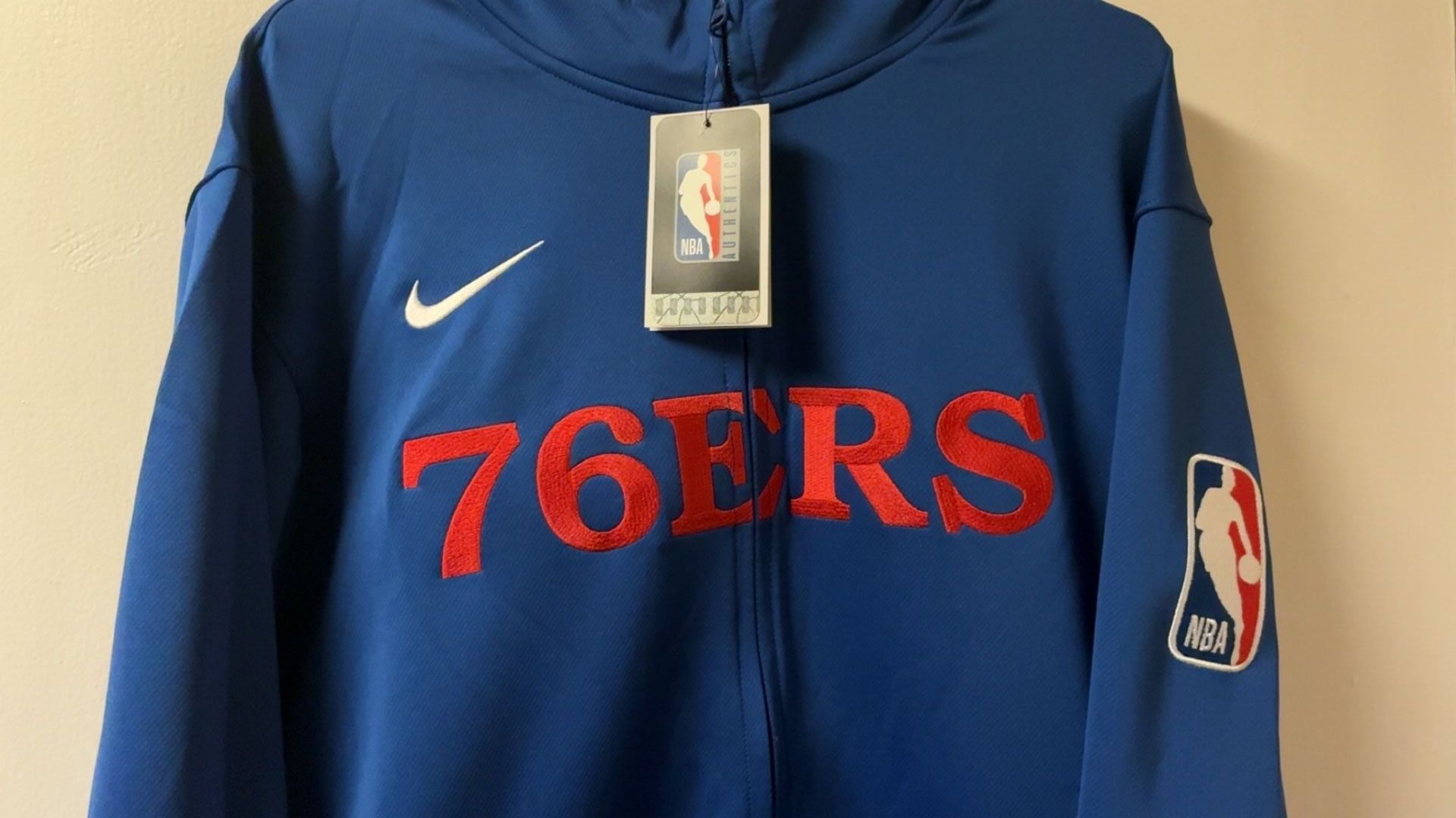 Nike NBA Philadelphia 76ers Dri-FIT Full-Zip Hoodie Royal Blue XL 3
