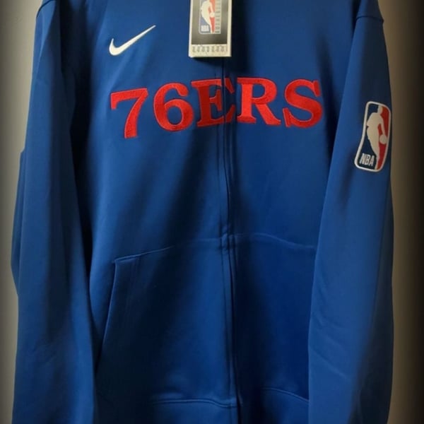 Nike NBA Philadelphia 76ers Dri-FIT Full-Zip Hoodie Royal Blue XL