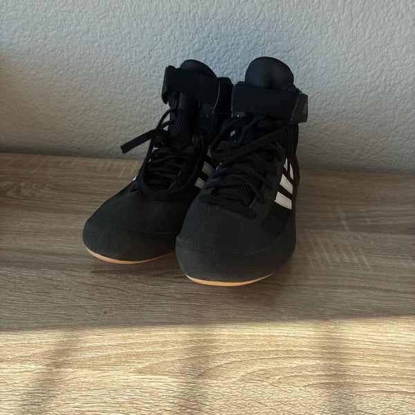 Adidas HVC 2 Black White Wrestling Boxing Shoes AQ3325 Men’s 7.5