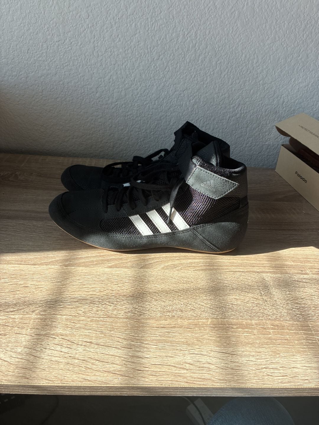 Adidas HVC 2 Black White Wrestling Boxing Shoes AQ3325 Men’s 7.5 4