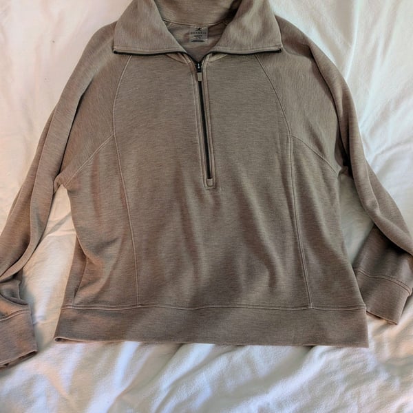 Danskin Women's Long Sleeve Half-Zip Pullover Sweatshirt Size L 9994