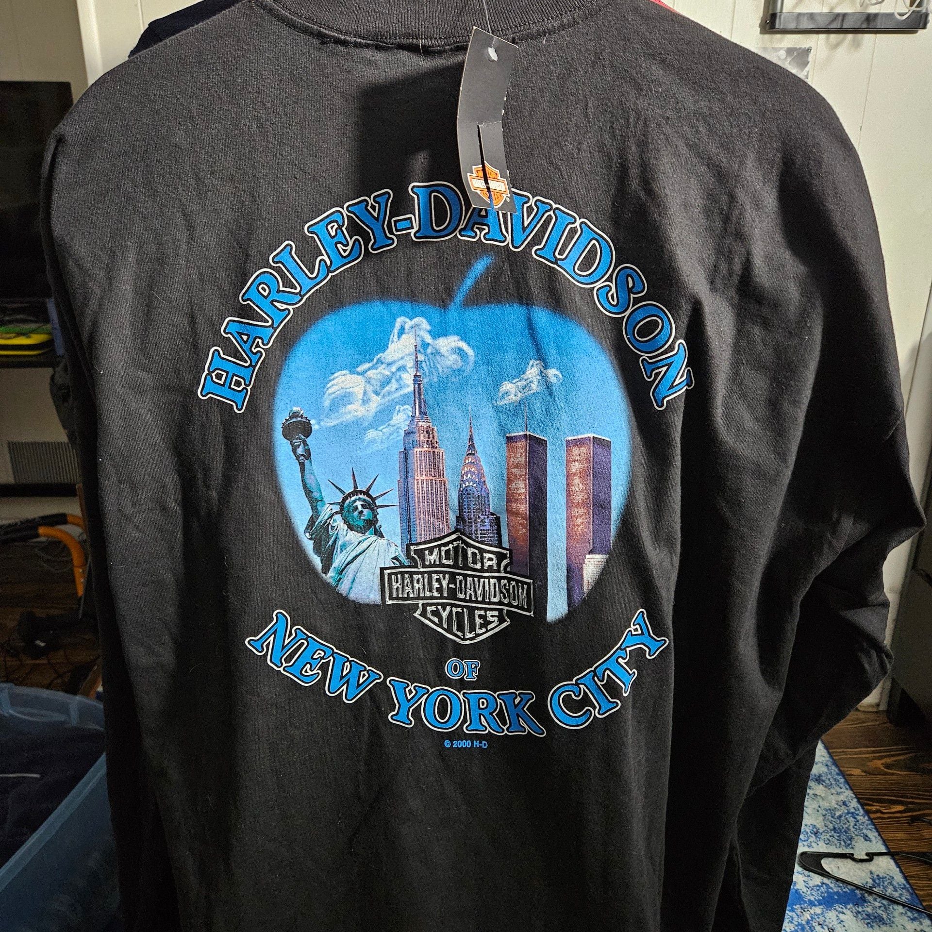 Rare 2001 Harley Davidson New York City Twin Towers Shirt XXL 5