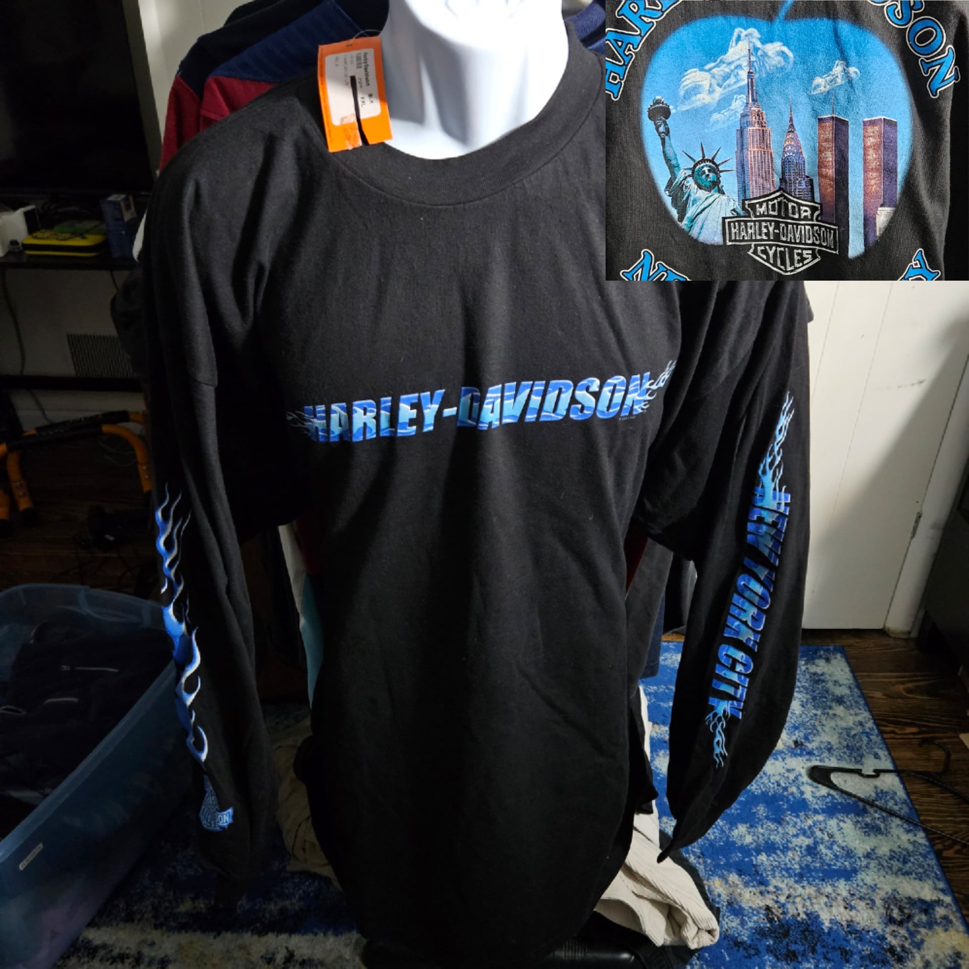 Rare 2001 Harley Davidson New York City Twin Towers Shirt XXL 1