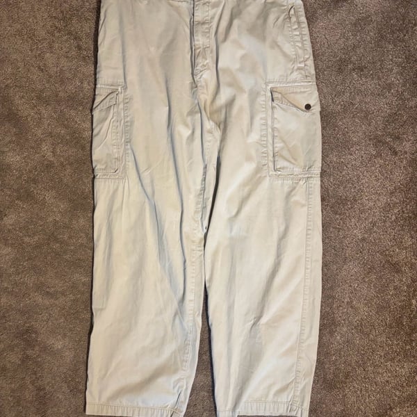Tommy Bahama Relax Cargo Pants Mens 40x32 Khaki Cotton Map Lined Pockets