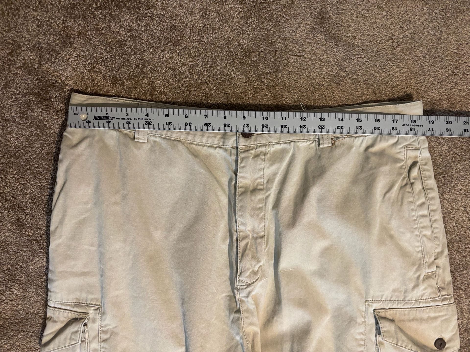 Tommy Bahama Relax Cargo Pants Mens 40x32 Khaki Cotton Map Lined Pockets 4