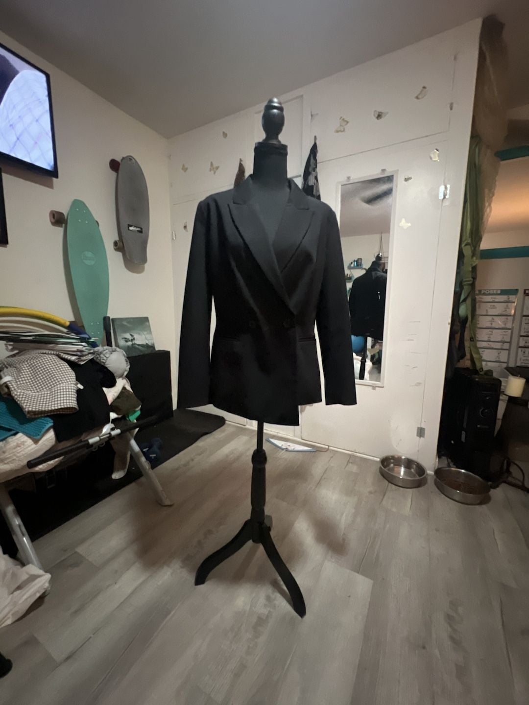 Worthington Black Double Breasted Blazer 2