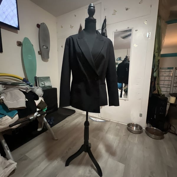 Worthington Black Double Breasted Blazer