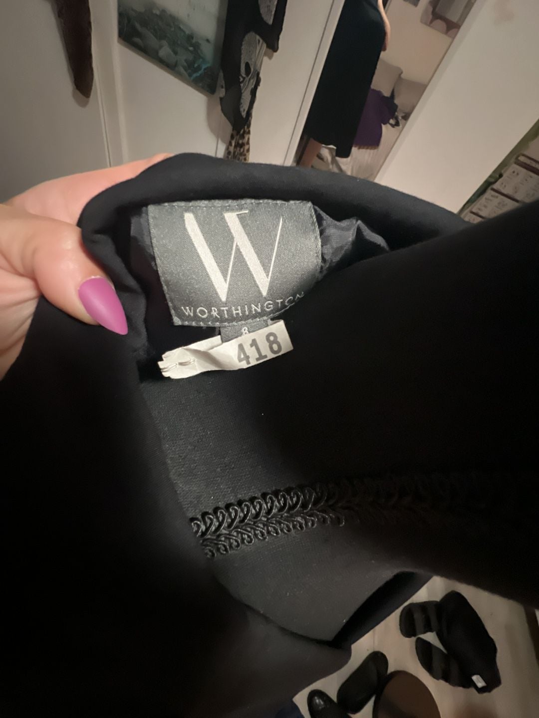 Worthington Black Double Breasted Blazer 3