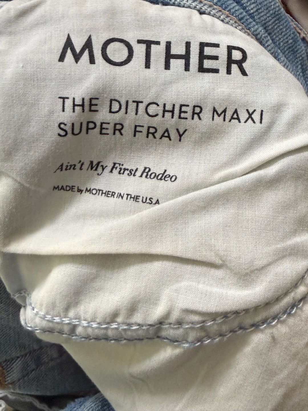 MOTHER The Ditcher Maxi Super Fray Denim Skirt 11