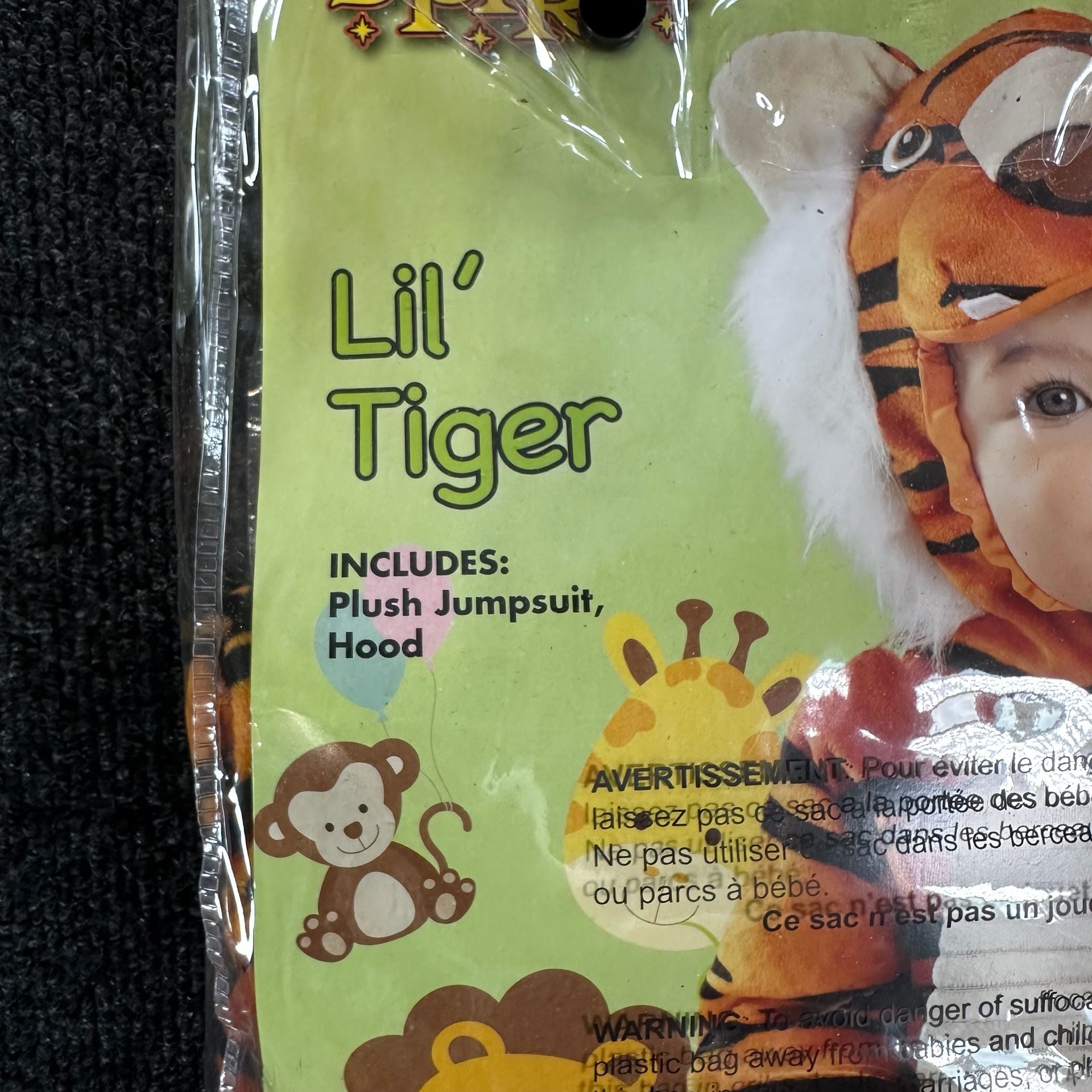 Spirit Halloween Lil Tiger Infant Costume Size 12-18 Months 5