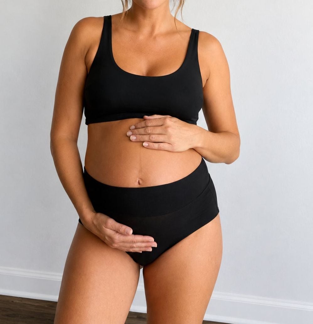 Quince Micromodal Maternity & Postpartum Bra, Black, Size Medium (2-Pack) 1