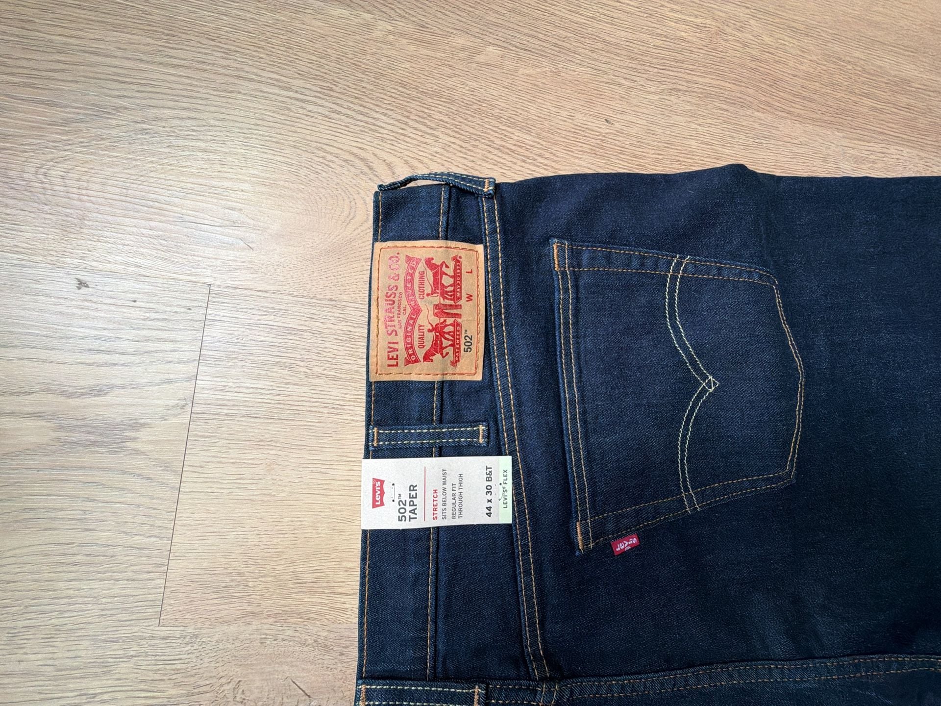 Levi's 502 Taper Jeans Big & Tall Stretch 44x30 4