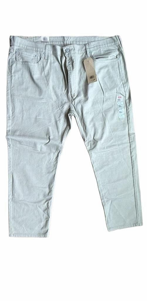 Levi's 502 Taper Fit Stretch Jeans Pants Khaki Tan Beige Size 44x30 NWT 2