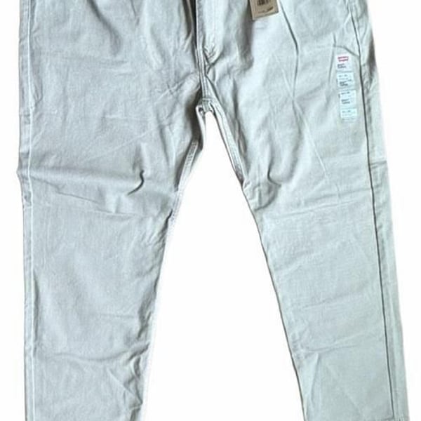 Levi's 502 Taper Fit Stretch Jeans Pants Khaki Tan Beige Size 44x30 NWT