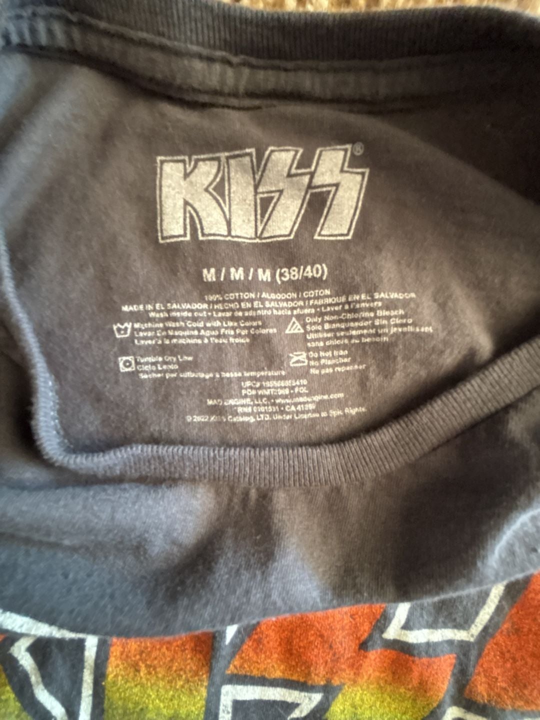 KISS Rock And Roll All Nite T-Shirt Gray Short Sleeve Crew Neck Size M (38/40) 4